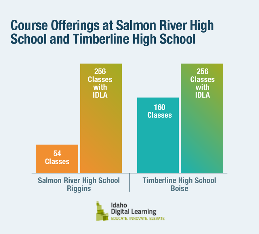Course Offerings at Salmon River High School and Timberline High School